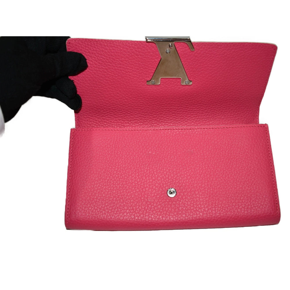 LOUIS VUITTONPortefeuille Capucines Pink Leather Long Wallet LV - Picture 7 of 10